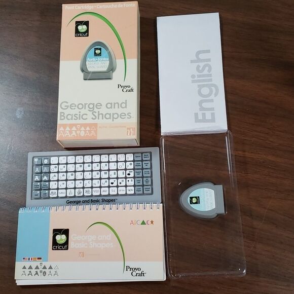 GEORGE & BASIC SHAPES FONT Cricut - SIGN SLOTTED‎ CHARM SILHOUETTE SHADOW - Picture 3 of 4